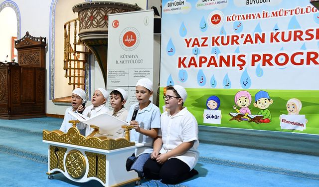 Kütahya'da çocuklar bu yaz Kur'an'ı gönlüne yazdı