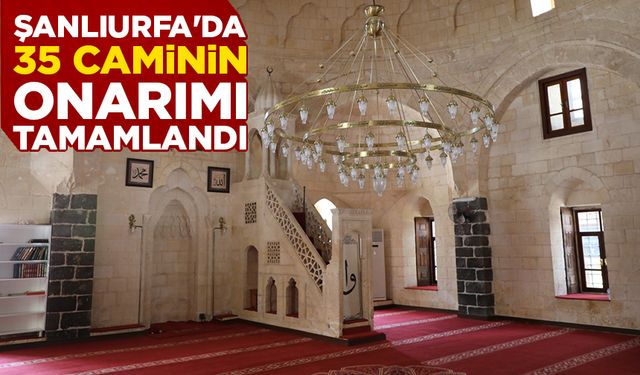 Şanlıurfa'da depremlerde hasar gören 35 caminin onarımı tamamlandı