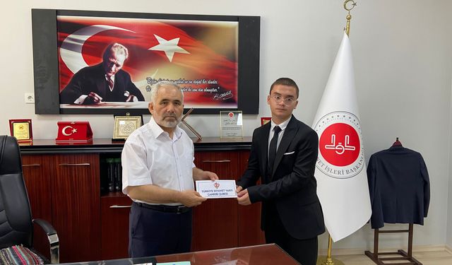 Türkiye birincisi ödüllendirildi