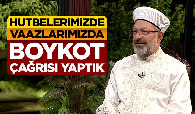 Prof. Dr. Erbaş: Gazze için çağrılarımız sürecek