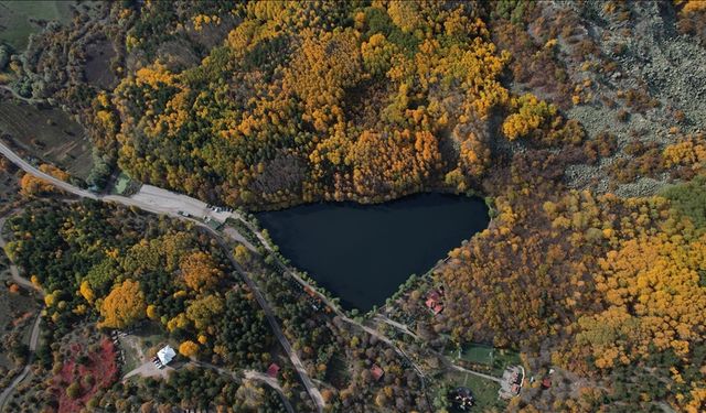 Ankara'daki Karagöl Tabiat Parkı sonbahar renklerine büründü
