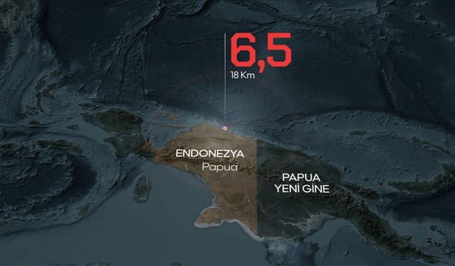 Endonezya'da 6,5 büyüklüğünde deprem