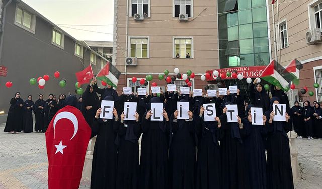 Hatay'daki Kur'an kursu öğrencilerinden Filistin duyarlılığı