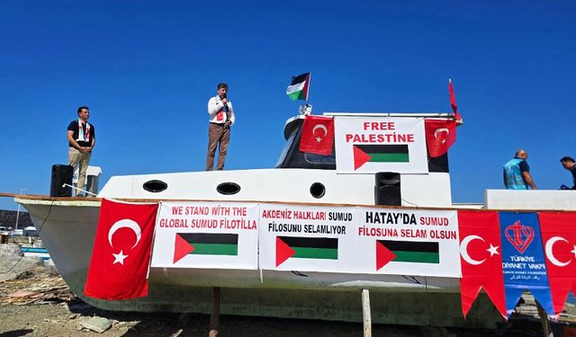 Küresel Sumud Filosuna Hatay’dan destek selamı