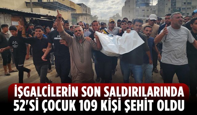 Gazze'deki hükümet: İşgalcilerin son saldırılarında 52'si çocuk 109 kişi şehit oldu