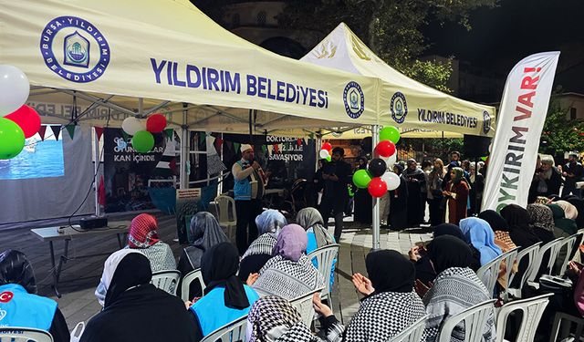 Bursa'da din görevlileri "Sumud Filosu Gazze Nöbeti"nde