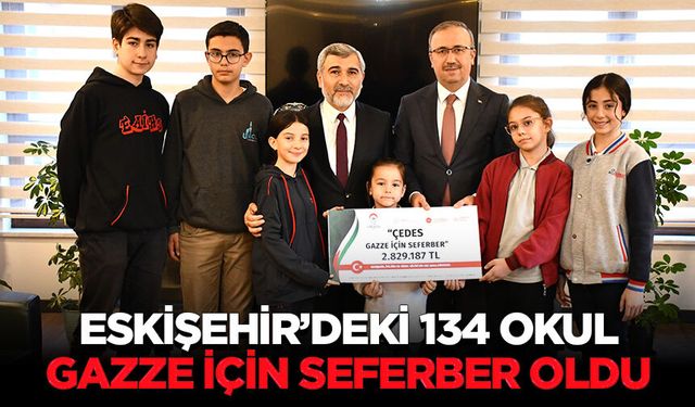 Eskişehir'deki 134 okul Gazze için seferber oldu