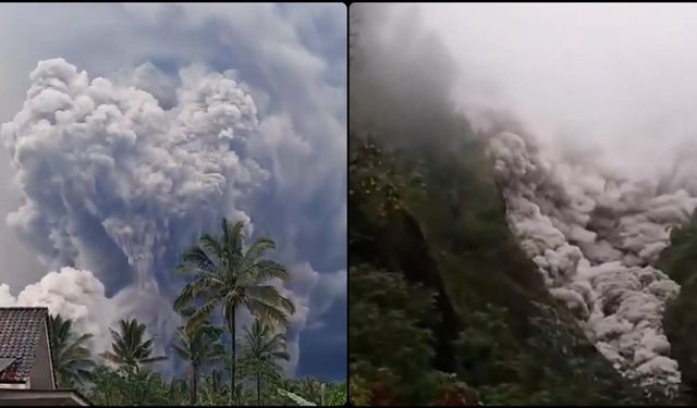 Endonezya'da Semeru Yanardağı'ndaki patlama nedeniyle alarm seviyesi en yüksek düzeye çıkarıldı