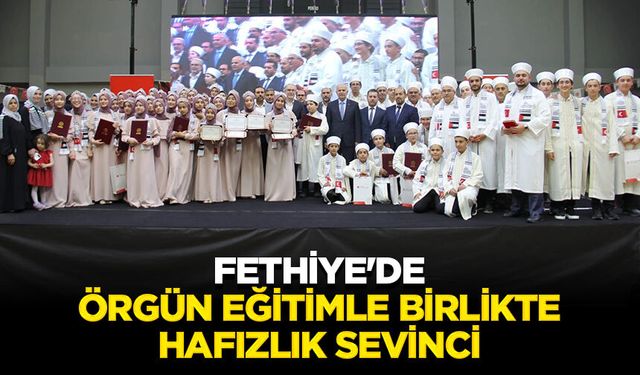 Fethiye'de örgün eğitimle birlikte hafızlık sevinci