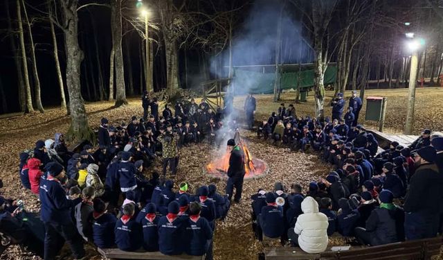 İstanbullu izciler Kocaeli'de "Diriliş" kamp ateşini yaktı