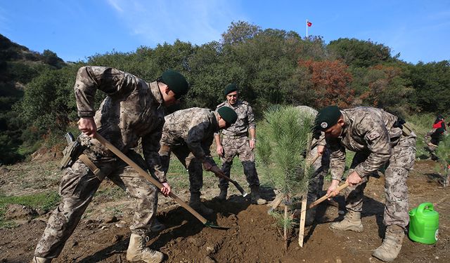 Aydın'da şehitler için fidan dikildi