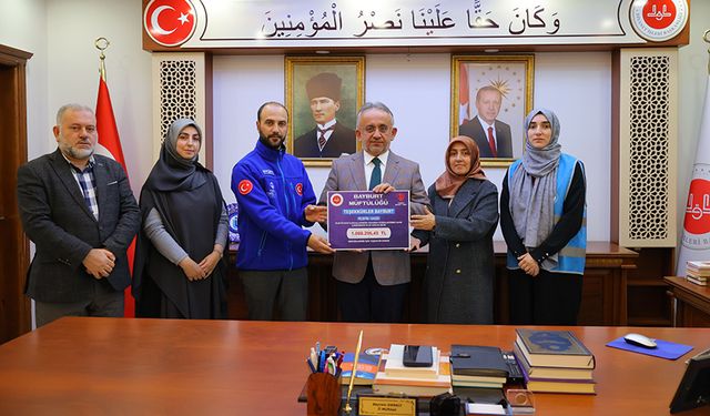 Bayburt'tan Filistin'e yardım eli uzandı