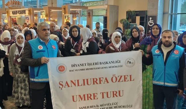 Şanlıurfa'da umreciler dualarla yola çıktı