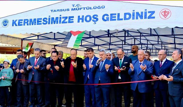 Tarsus'ta Gazze için "Hayır Çarşısı" açıldı