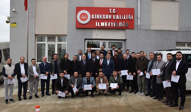 Giresun'da "Talim ve Tashih-i Huruf Kursu" tamamlandı