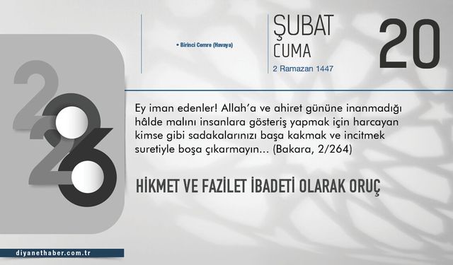 Hikmet Ve Fazilet İbadeti Olarak Oruç