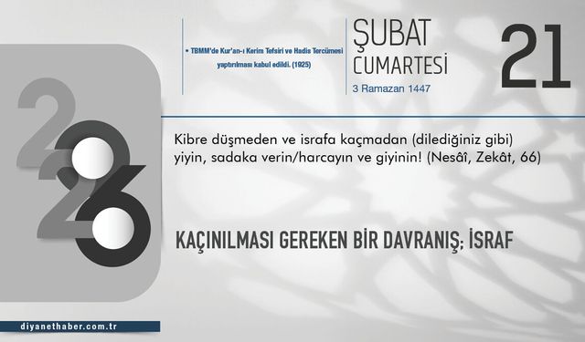 Kaçınılması Gereken Bir Davranış; İsraf