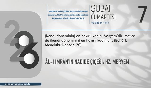 Âl-i İmrân’ın Nadide Çiçeği: Hz. Meryem
