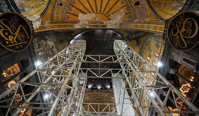 Ayasofya'da tarihinin en kapsamlı restorasyonu