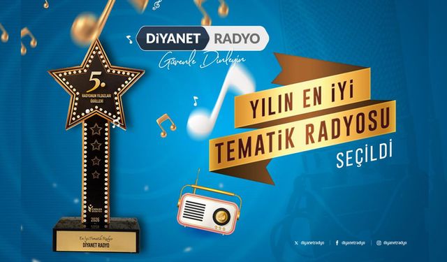 Diyanet Radyo "Yılın En İyi Tematik Radyosu" seçildi