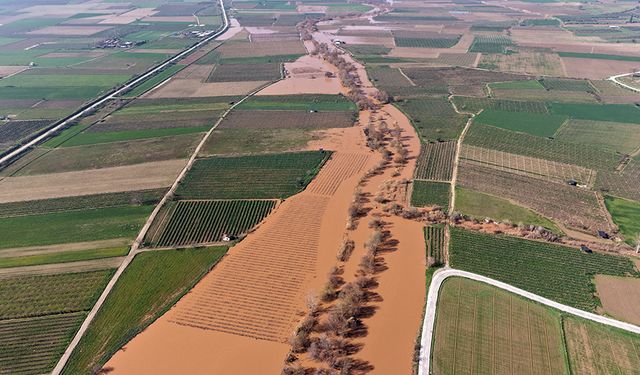 Turgutlu Ovası'nı sel vurdu