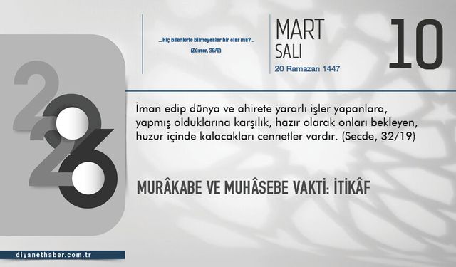 Murâkabe Ve Muhâsebe Vakti: İtikâf