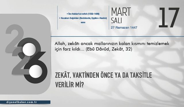 Zekât, Vaktinden Önce Ya Da Taksitle Verilir Mi?