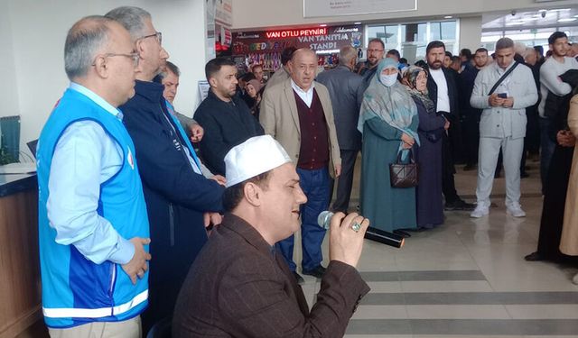 Hakkari'de hac yolcuları kutsal topraklara uğurlandı