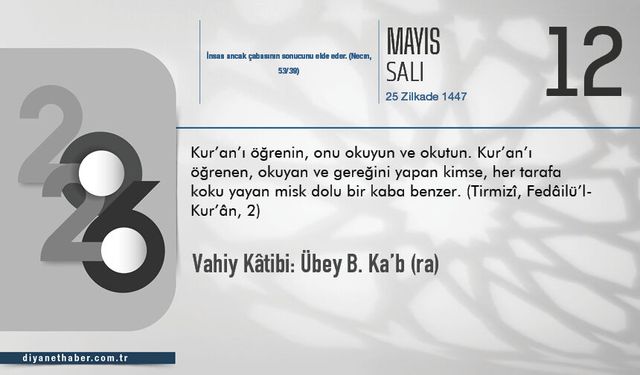Vahiy Kâtibi: Übey b. Ka’b (ra)
