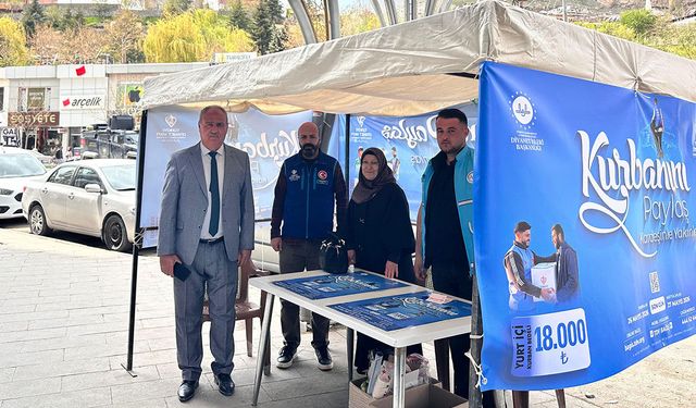 Hakkari'de TDV kurban standı kuruldu