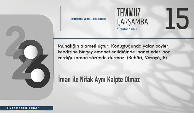 İman ile Nifak Aynı Kalpte Olmaz