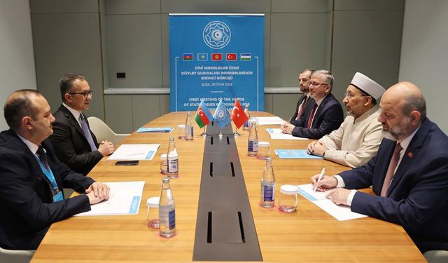 Başkan Arpaguş, Azerbaycan Dini Kurumlarla İş Üzre Devlet Komitesi Başkanı Mammadov ile görüştü