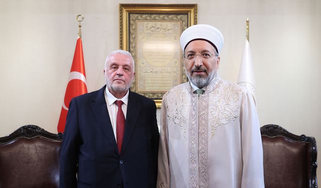 Diyanet İşleri Başkanı Prof. Dr. Arpaguş, Suriye Vakıflar Bakanı Şukri’yi kabul etti