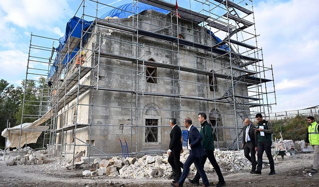 Edirne'de Evliya Kasımpaşa Camii'nin kubbe restorasyonunda sona gelindi