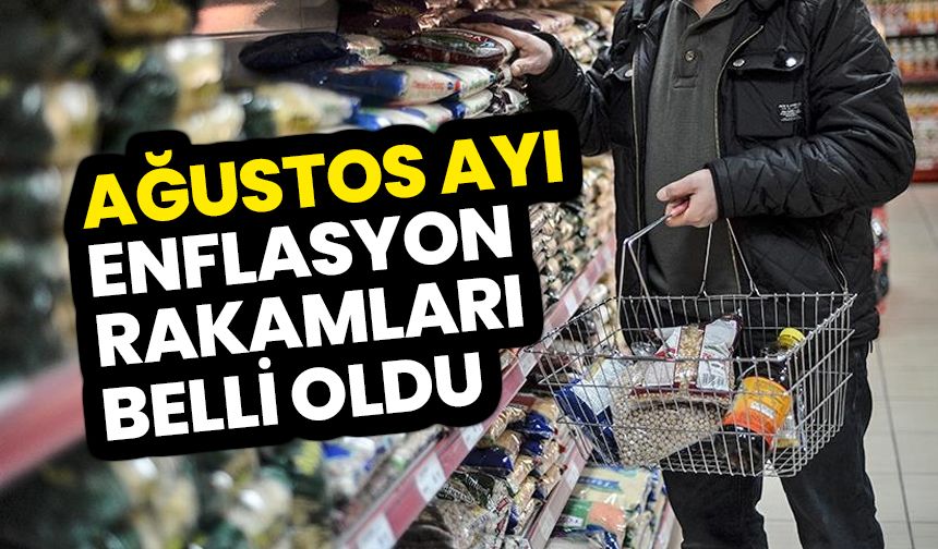 Ağustos ayı enflasyon rakamları belli oldu