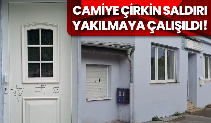 Camiye çirkin saldırı: Yakılmaya çalışıldı!