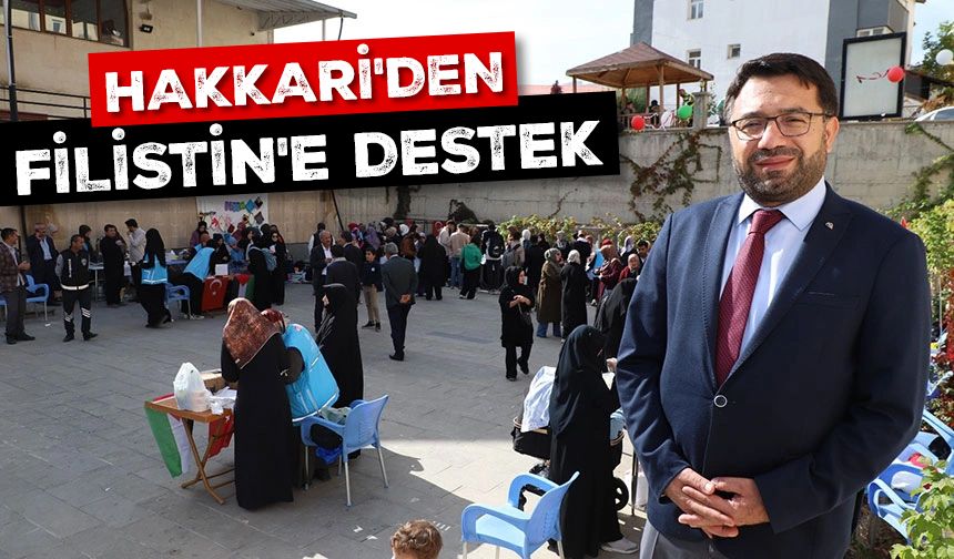 Hakkari'den Filistin'e destek
