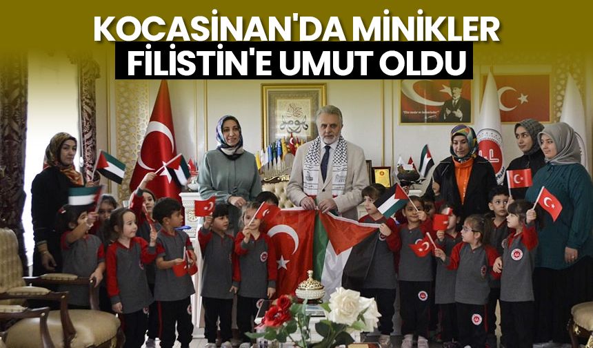 Kocasinan'da minikler Filistin'e umut oldu