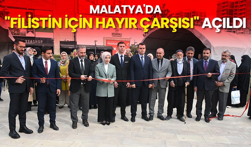 Malatya'da "Filistin İçin Hayır Çarşısı" açıldı