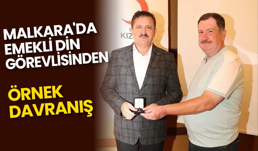 Malkara'da emekli din görevlisinden örnek davranış