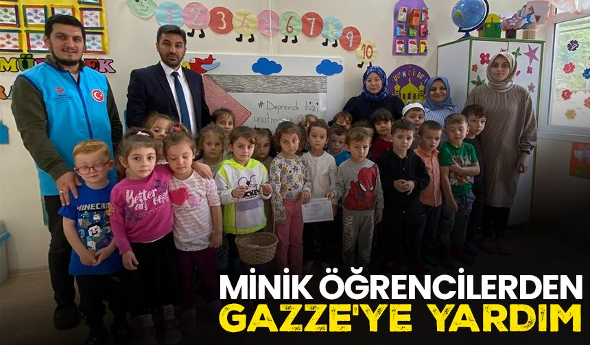 Minik öğrencilerden Gazze'ye yardım