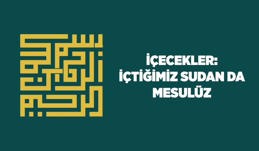 İçecekler: İçtiğimiz Sudan da Mesulüz