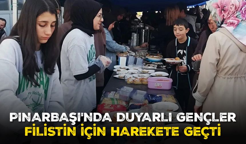 Pınarbaşı'nda duyarlı gençler, Filistin için harekete geçti