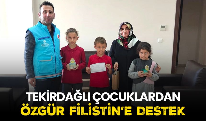 Tekirdağlı çocuklardan özgür Filistin’e destek