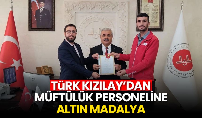 Türk Kızılay'dan müftülük personeline altın madalya