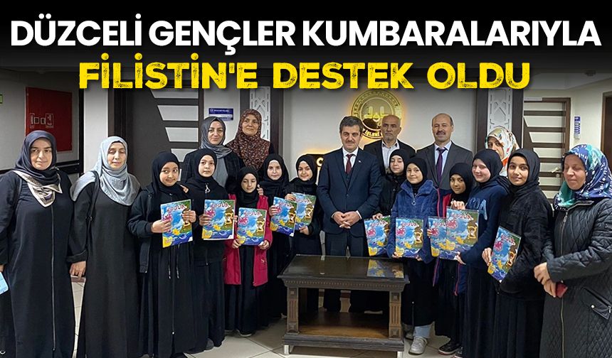 Düzceli gençler kumbaralarıyla Filistin'e destek oldu