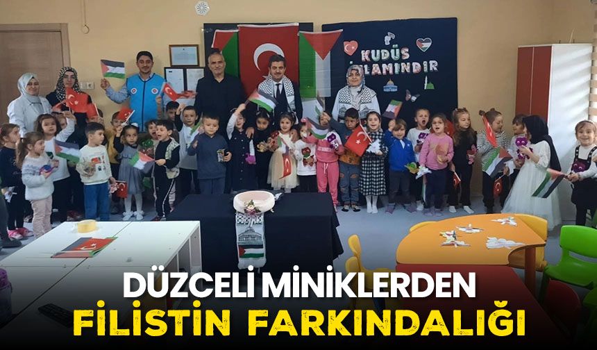 Düzceli miniklerden Filistin farkındalığı