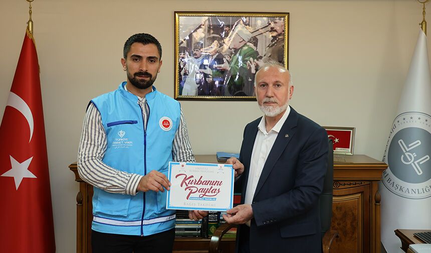 Müftü Keskin, kurban vekaletini TDV’ye verdi