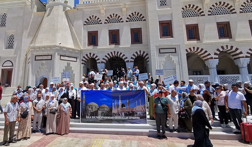 Hala Sultan diyarından mübarek topraklara yolculuk başladı