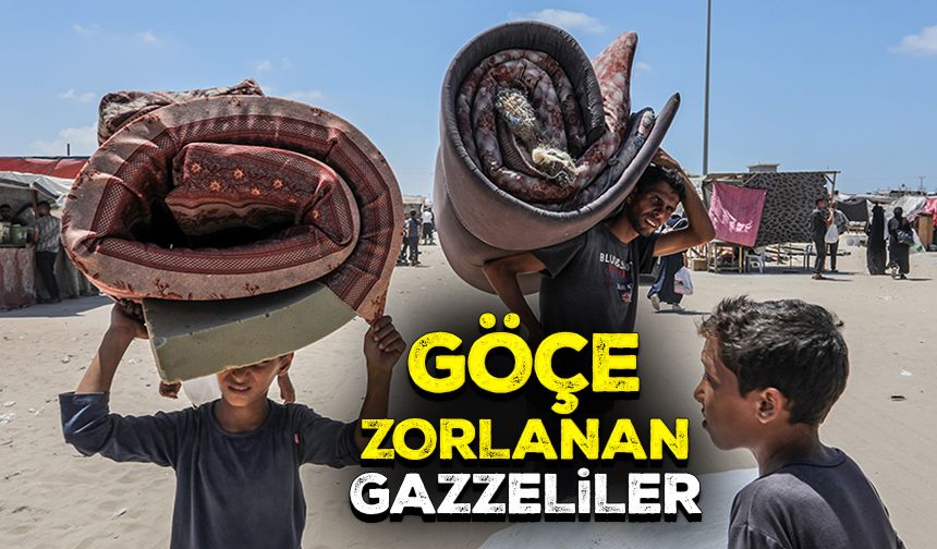 Zorla yerinden edilen Gazzeliler yine göç yolunda